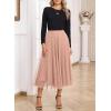 imageHappy Sailed Womens Tulle Skirt Fall Fashion Elastic High Waisted ALine Layered Flowy Long Tutu Skirts Date Night OutfitsPink