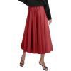 imageHappy Sailed Womens Tulle Skirt Fall Fashion Elastic High Waisted ALine Layered Flowy Long Tutu Skirts Date Night OutfitsRed