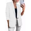 imageHappy Sailed Womens Long Sleeve Blazer Business Casual Open Front Work Office Suit JacketsWhite