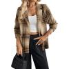 imageHappy Sailed Womens Plaid Blazer Classic Lapel Collar Double Breasted Open Front Blazers Jackets Work Suit with PocketsYellow