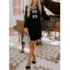 imageHappy Sailed Womens Velvet Dress Fall Winter Long Sleeve Bowknot High Waisted A Line Cocktail Dresses for Wedding GuestBlack
