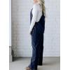 image:imageHappy Sailed Womens Corduroy Overalls Winter Fall Casual Sleeveless Adjustable Strap Wide Leg Long Pants RompersNavy Blue
