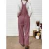 image:imageHappy Sailed Womens Corduroy Overalls Winter Fall Casual Sleeveless Adjustable Strap Wide Leg Long Pants RompersPink