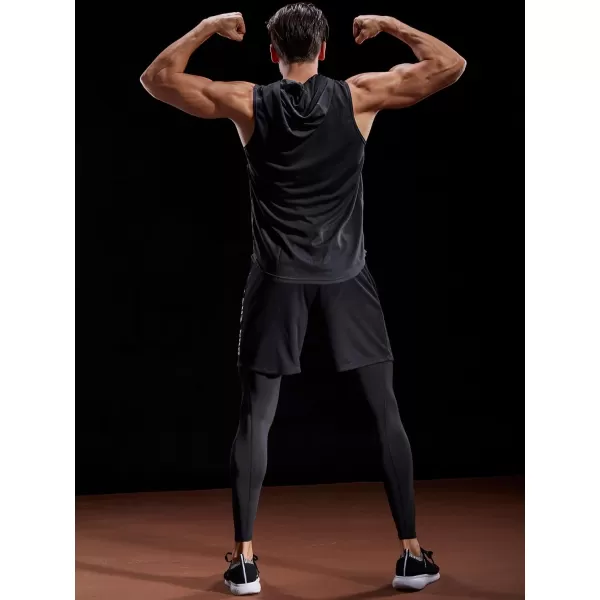 NELEUS Dry Fit Workout Athletic Muscle Tank with Hoods Pack of 35036 3 Packblack