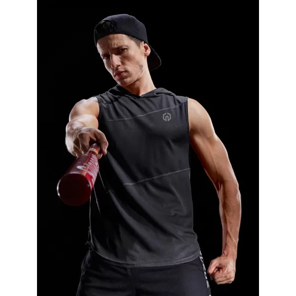 NELEUS Dry Fit Workout Athletic Muscle Tank with Hoods Pack of 35036 3 Packblack