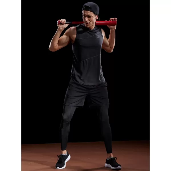 NELEUS Dry Fit Workout Athletic Muscle Tank with Hoods Pack of 35036 3 Packblack