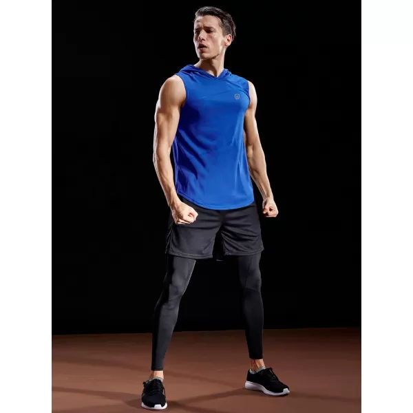 NELEUS Dry Fit Workout Athletic Muscle Tank with Hoods Pack of 35036 3 Packblackbluegrey