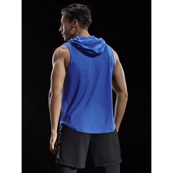 NELEUS Dry Fit Workout Athletic Muscle Tank with Hoods Pack of 35036 3 Packblackbluegrey