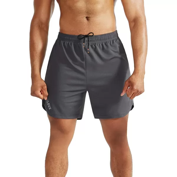 NELEUS Mens 2 in 1 Running Shorts with LinerDry Fit Workout Shorts with Pockets6070 BlackGrey2 Pack