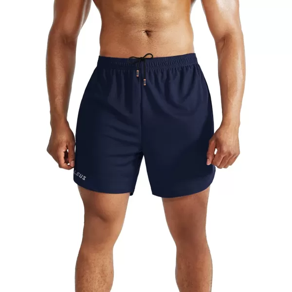 NELEUS Mens 2 in 1 Running Shorts with LinerDry Fit Workout Shorts with Pockets6070 BlackNavy Blue2 Pack