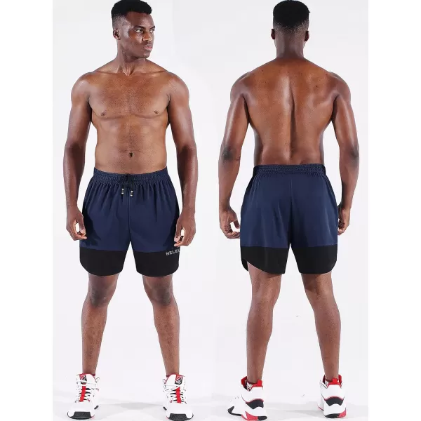 NELEUS Mens 2 in 1 Running Shorts with LinerDry Fit Workout Shorts with Pockets6094 BlackGreyNavy Blue3 Pack