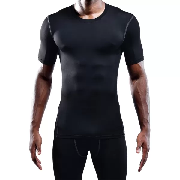 NELEUS Mens 3 Pack Athletic Compression Base Layer Workout Shirt5003 BlackBlackBlack3 Pack