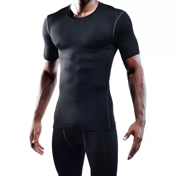 NELEUS Mens 3 Pack Athletic Compression Base Layer Workout Shirt5003 BlackBlackBlack3 Pack