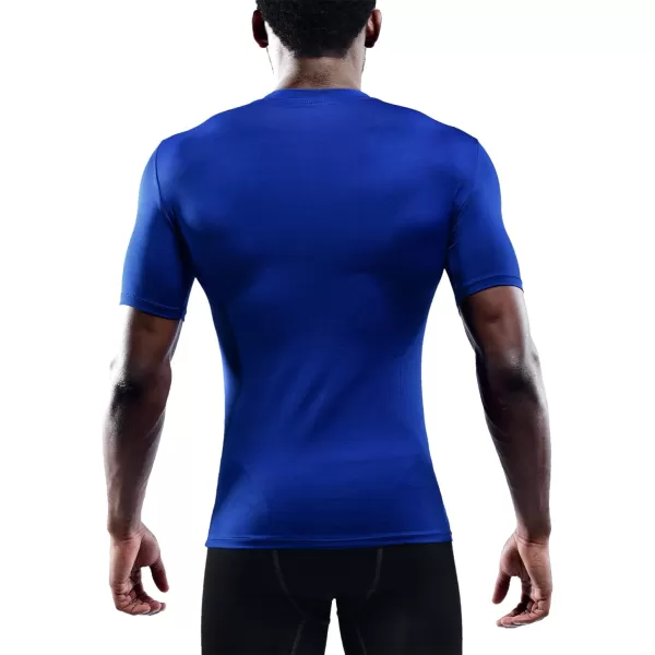 NELEUS Mens 3 Pack Athletic Compression Base Layer Workout Shirt5011 3 Packblackbluegrey