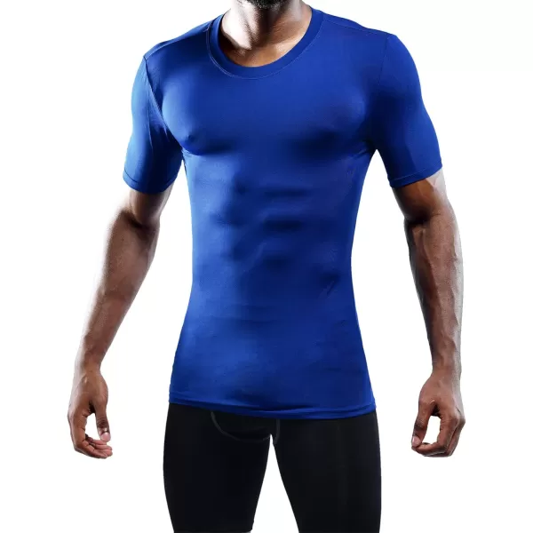 NELEUS Mens 3 Pack Athletic Compression Base Layer Workout Shirt5011 3 Packblackbluegrey