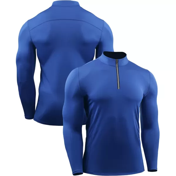 NELEUS Mens 3 Pack Athletic Compression Shirt Running Shirts5086 BlackGreyBlue