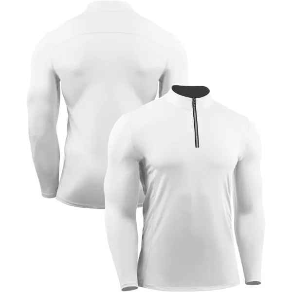 NELEUS Mens 3 Pack Athletic Compression Shirt Running Shirts5086 BlackGreyWhite