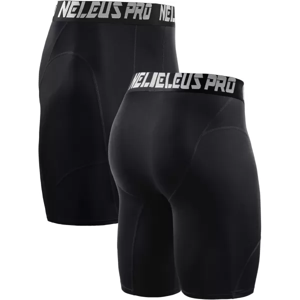 NELEUS Mens 3 Pack Compression Shorts6065 BlackBlackBlack3 Pack