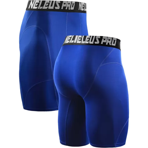 NELEUS Mens 3 Pack Compression Shorts6065 BlackBlueRed3 Pack