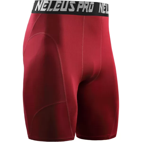 NELEUS Mens 3 Pack Compression Shorts6065 BlackBlueRed3 Pack