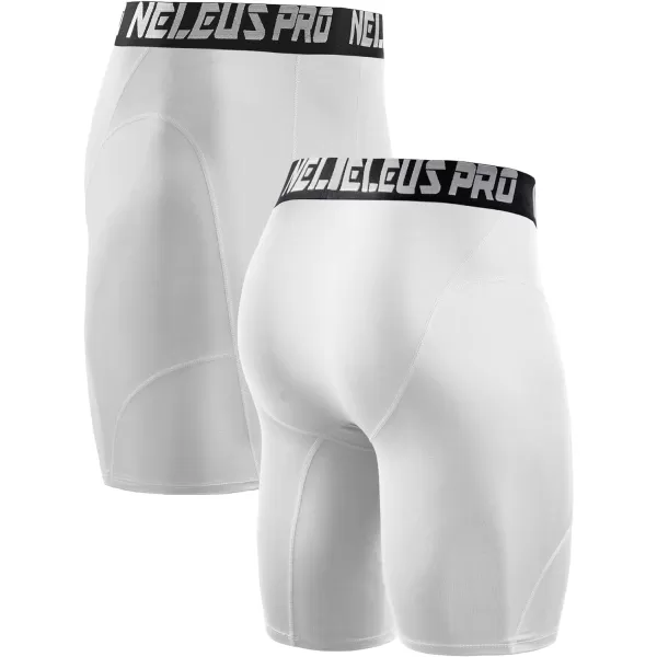 NELEUS Mens 3 Pack Compression Shorts6065 BlackGreyWhite3 Pack