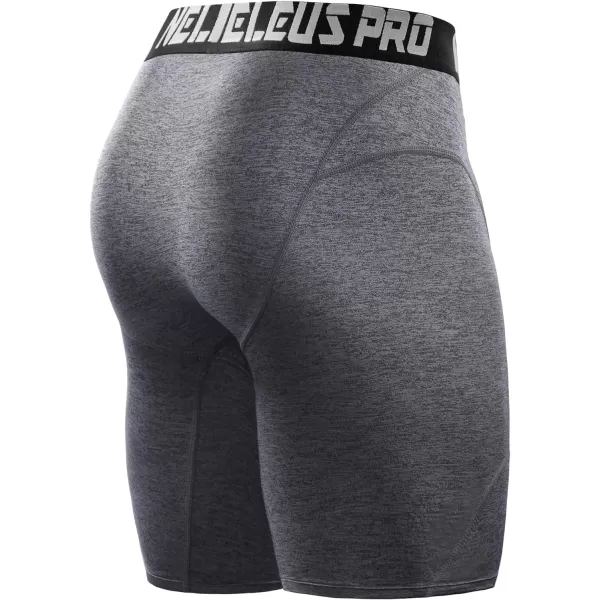 NELEUS Mens 3 Pack Compression Shorts6065 BlackGreyWhite3 Pack