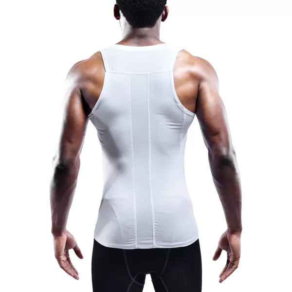 NELEUS Mens 3 Pack Dry Fit Compression Tank Top802 3 PackblackGreyWhite