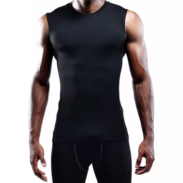 NELEUS Mens 3 Pack Dry Fit Compression Tank Top803 BlackBlackBlack3 Pack