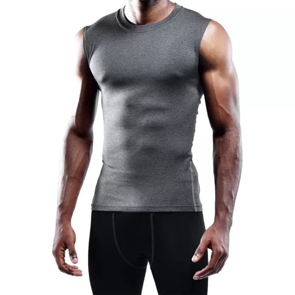 NELEUS Mens 3 Pack Dry Fit Compression Tank Top803 BlackGreyWhite3 Pack