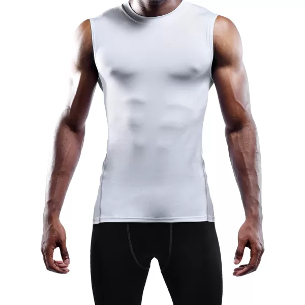 NELEUS Mens 3 Pack Dry Fit Compression Tank Top803 BlackGreyWhite3 Pack