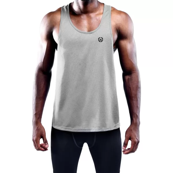 NELEUS Mens 3 Pack Dry Fit YBack Muscle Tank Top5031 3 Pack Blackgreyblue