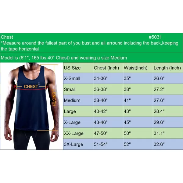 NELEUS Mens 3 Pack Dry Fit YBack Muscle Tank Top5031 3 Pack Blueredyellow
