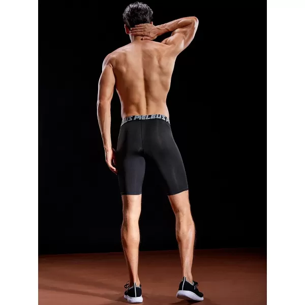 NELEUS Mens 3 Pack Performance Compression Shorts6028 3 Pack Black