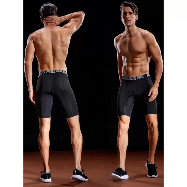 NELEUS Mens 3 Pack Performance Compression Shorts6028 3 Pack Black