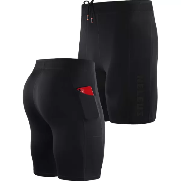 NELEUS Mens 3 Pack Running Compression Shorts with Pockets6072 BlackBlackBlack3 Pack