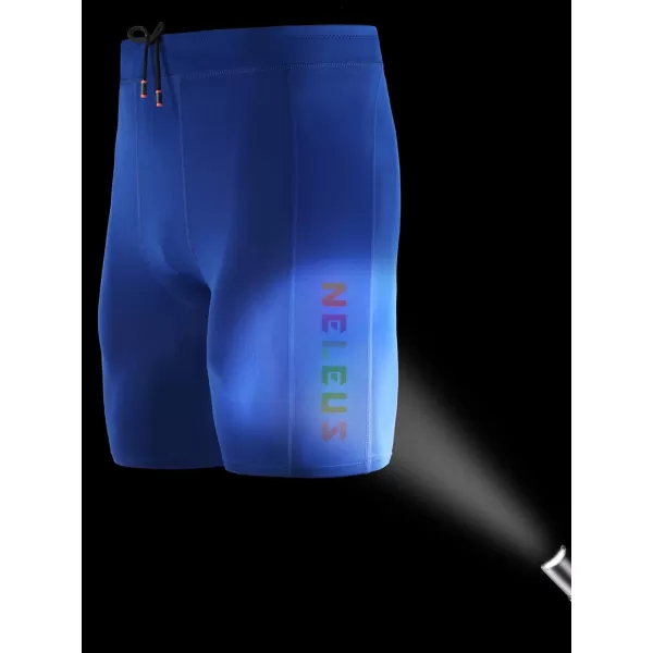 NELEUS Mens 3 Pack Running Compression Shorts with Pockets6072 BlackGreyBlue3 Pack