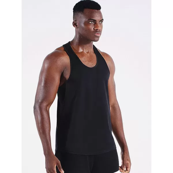 NELEUS Mens 3 Pack Running Tank Top Dry Fit YBack Athletic Workout Tank Tops5097 BlackBlackBlack3 Pack