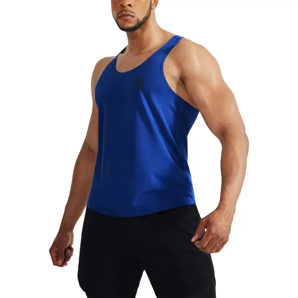 NELEUS Mens 3 Pack Workout Running Tank Top Sleeveless Gym Athletic Shirts5080 BlackGreyBlue3 Pack