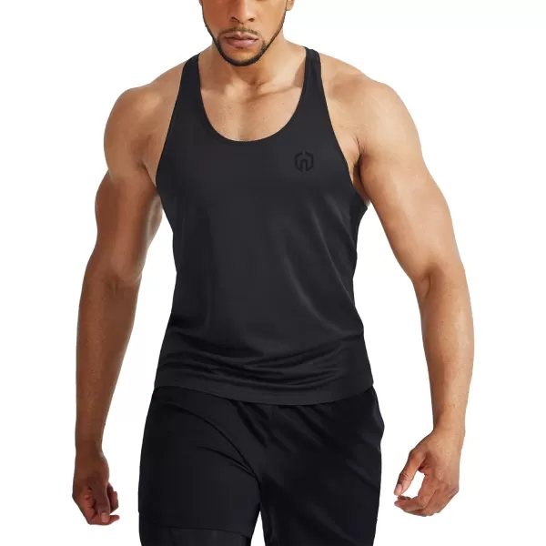 NELEUS Mens 3 Pack Workout Running Tank Top Sleeveless Gym Athletic Shirts5080 BlackGreyBlue3 Pack