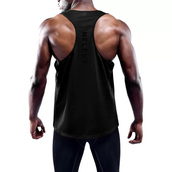 NELEUS Mens 3 Pack Workout Running Tank Top Sleeveless Gym Athletic Shirts5080 BlackGreyRed3 Pack