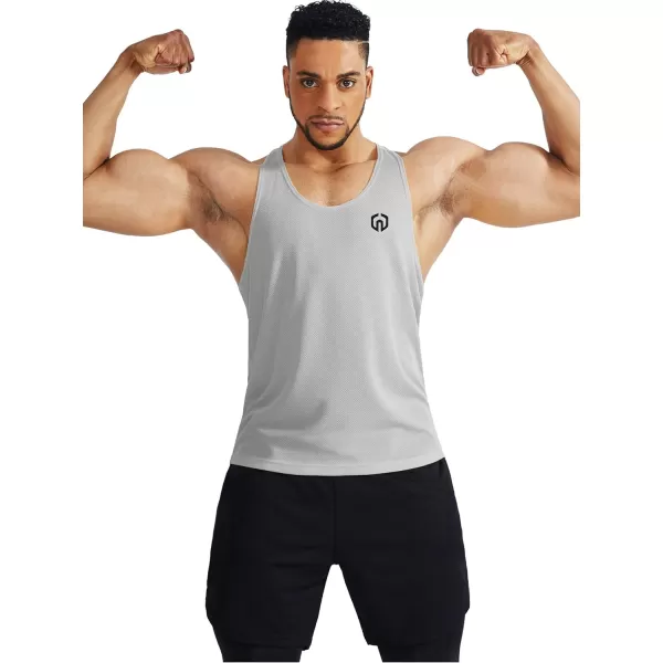 NELEUS Mens 3 Pack Workout Running Tank Top Sleeveless Gym Athletic Shirts5080 BlackGreyWhite3 Pack