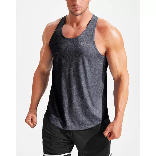 NELEUS Mens 3 Pack Workout Running Tank Top Sleeveless Gym Athletic Shirts5081 Dark Grey 3 Pack