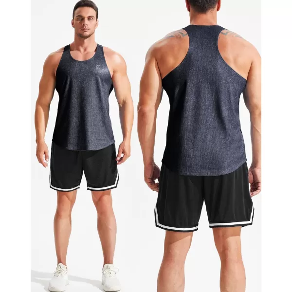 NELEUS Mens 3 Pack Workout Running Tank Top Sleeveless Gym Athletic Shirts5081 Dark Grey 3 Pack