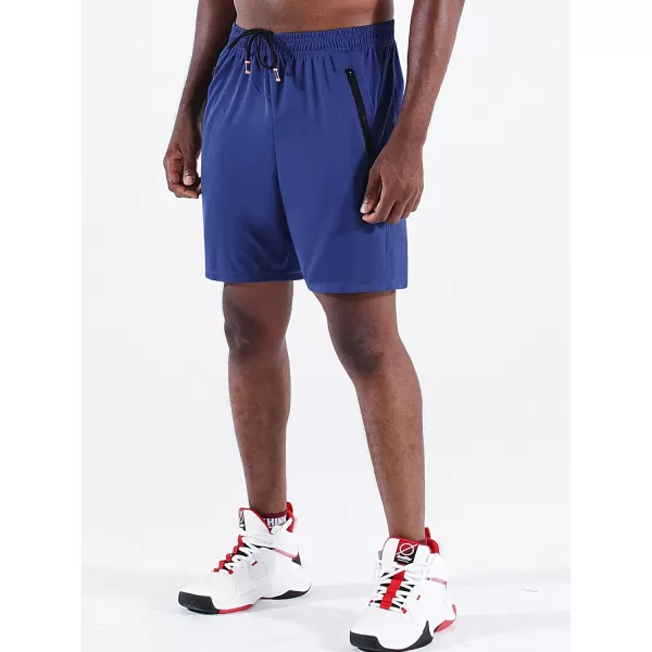 NELEUS Mens 7 inch Lightweight Workout Running Shorts with Pockets6083 3 PackblackBlueRed