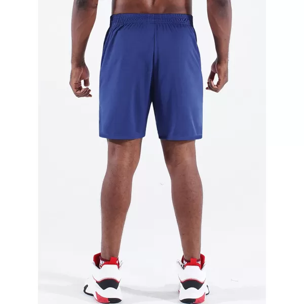 NELEUS Mens 7 inch Lightweight Workout Running Shorts with Pockets6083 3 PackblackBlueRed