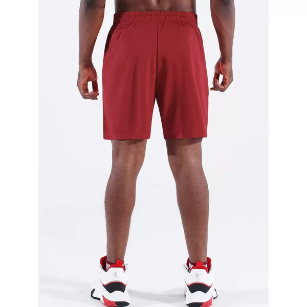 NELEUS Mens 7 inch Lightweight Workout Running Shorts with Pockets6083 3 PackblackGreyRed