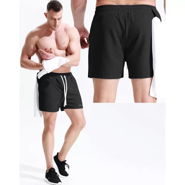 NELEUS Mens 7 inch Running Shorts Athletic Gym Workout Shorts with Pockets6112 BlackOrangeLight Green