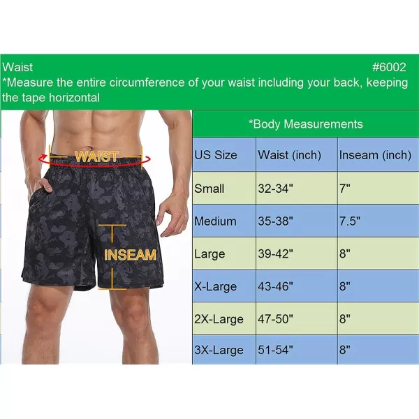 NELEUS Mens 7 inch Running Shorts Athletic Gym Workout Shorts with PocketsCamo Dary GreenLight Yellow2 Pack