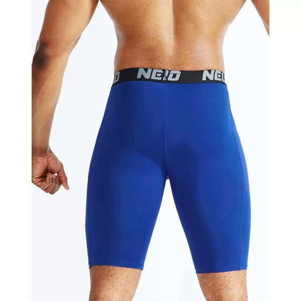 NELEUS Mens Compression Short with Pocket Dry Fit Yoga Running Shorts Pack of 36063 BlackGreyBlue 3 Pack