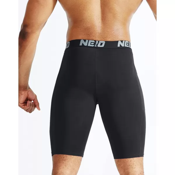 NELEUS Mens Compression Short with Pocket Dry Fit Yoga Running Shorts Pack of 36063 BlackGreyRed3 Pack